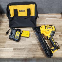 HOUSTON LOCATION - AS - IS DEWALT 20V MAX XR Lithium-Ion Cordless 2-1/2 in. 15-Gauge Finish Nailer Kit