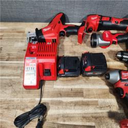 HOUSTON LOCATION - AS - IS Milwaukee 5 Tool Combo Kit W/ (2) Battery & Charger