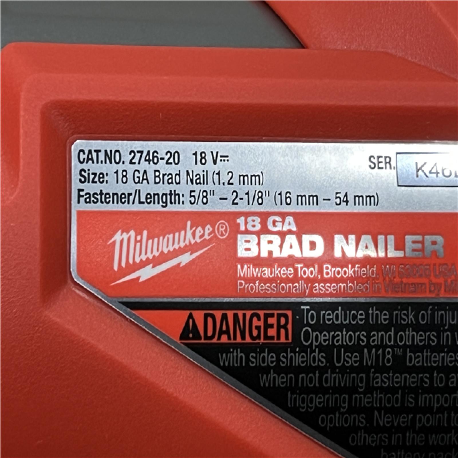 AS-IS Milwaukee FUEL 18-Volt Lithium-Ion Brushless Cordless Gen II 18-Gauge Brad Nailer (Tool-Only)