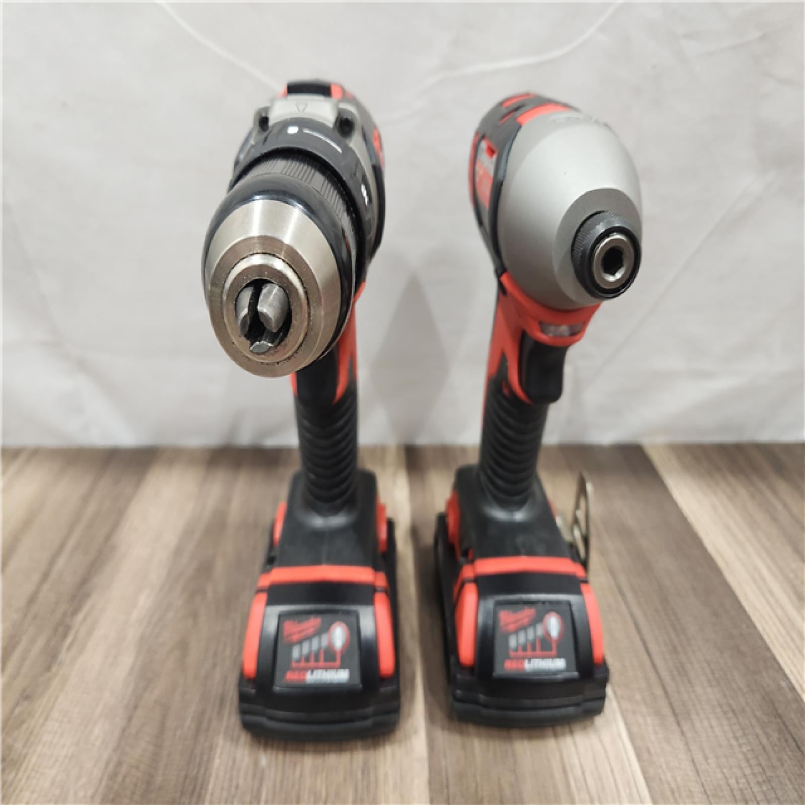 AS-IS- Milwaukee 18V Cordless Brushed 2-Tool Drill/Driver and Impact Driver Kit