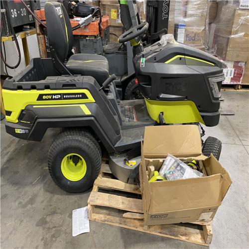 Dallas Location - As-Is RYOBI 80V HP Brushless 42 in. Battery Electric Cordless Riding Lawn
