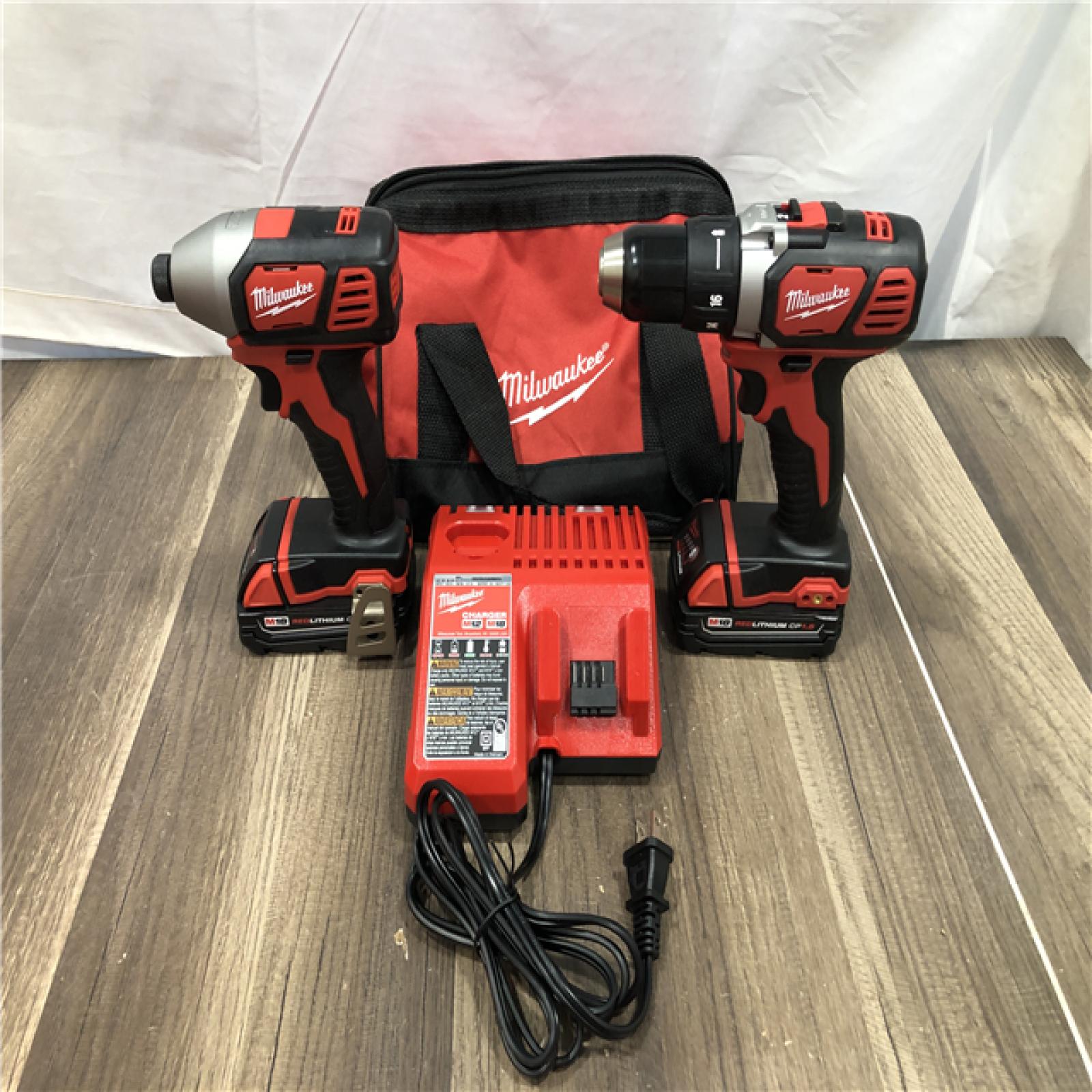 AS-IS Milwaukee 18V Lithium-Ion Cordless Drill Driver/Impact Driver Combo Kit