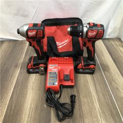 AS-IS Milwaukee 18V Lithium-Ion Cordless Drill Driver/Impact Driver Combo Kit