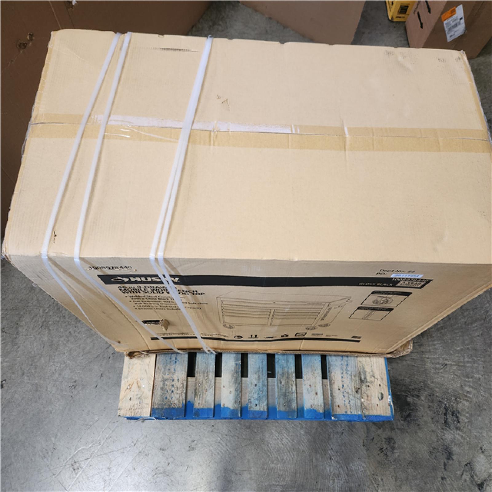 Phoenix NEW Husky Tool Storage 46 in. W x 18 in. D 9-Drawer Mobile Workbench Cabinet in Gloss Black (SEALED)