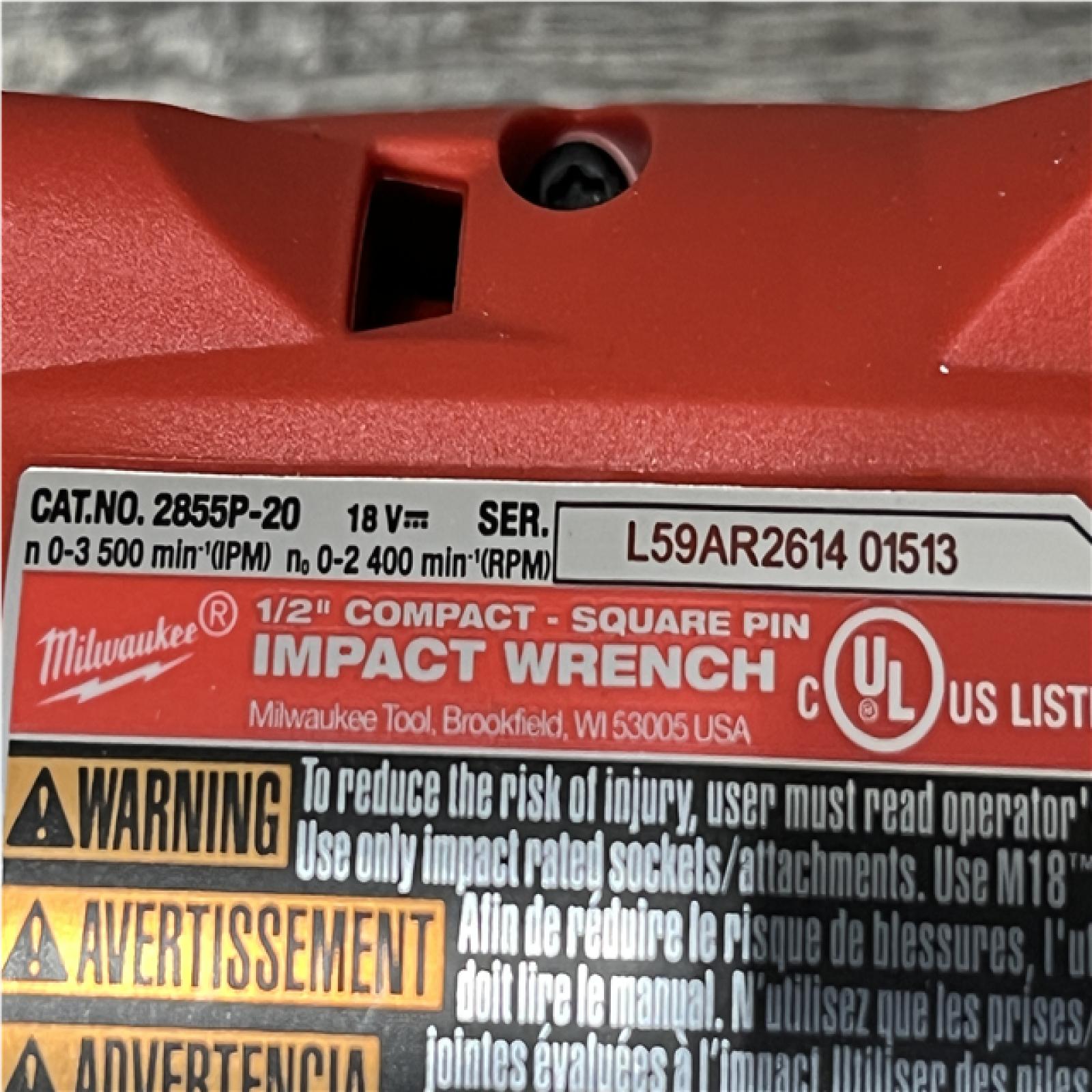 AS-IS Milwaukee Cordless Compact Impact Wrench with Pin Detent (Tool-Only)