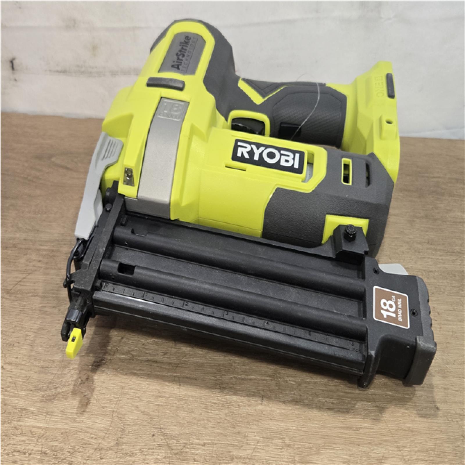 AS-IS RYOBI ONE+ 18V 18-Gauge Cordless AirStrike Brad Nailer (Tool Only)