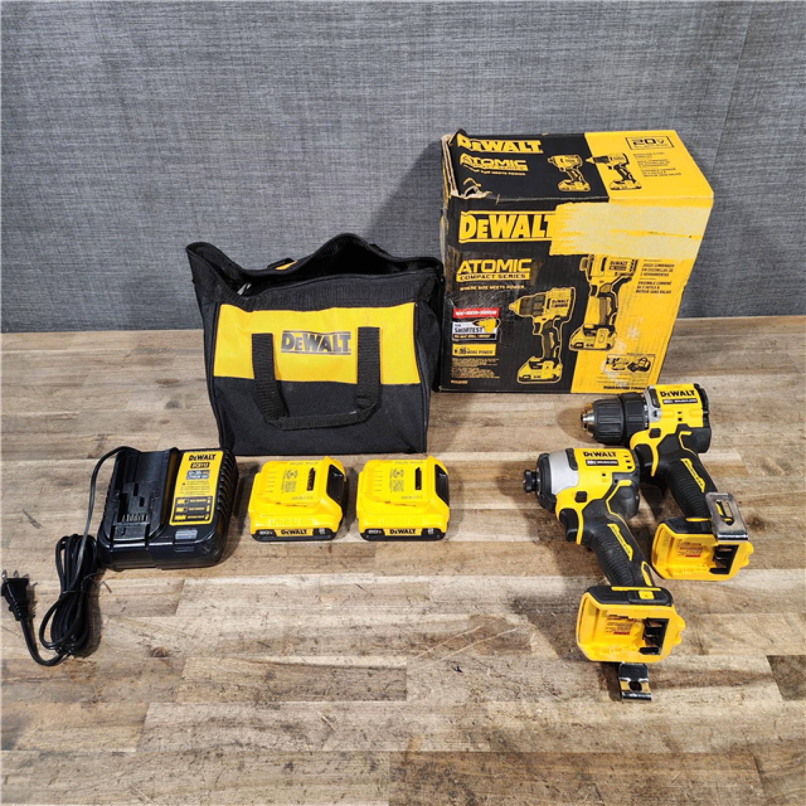 HOUSTON LOCATION - AS-IS DEWALT ATOMIC 20-Volt MAX Lithium-Ion Cordless Combo Kit