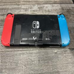 AS-IS Nintendo Switch with Neon Blue and Neon Red Joy-Con