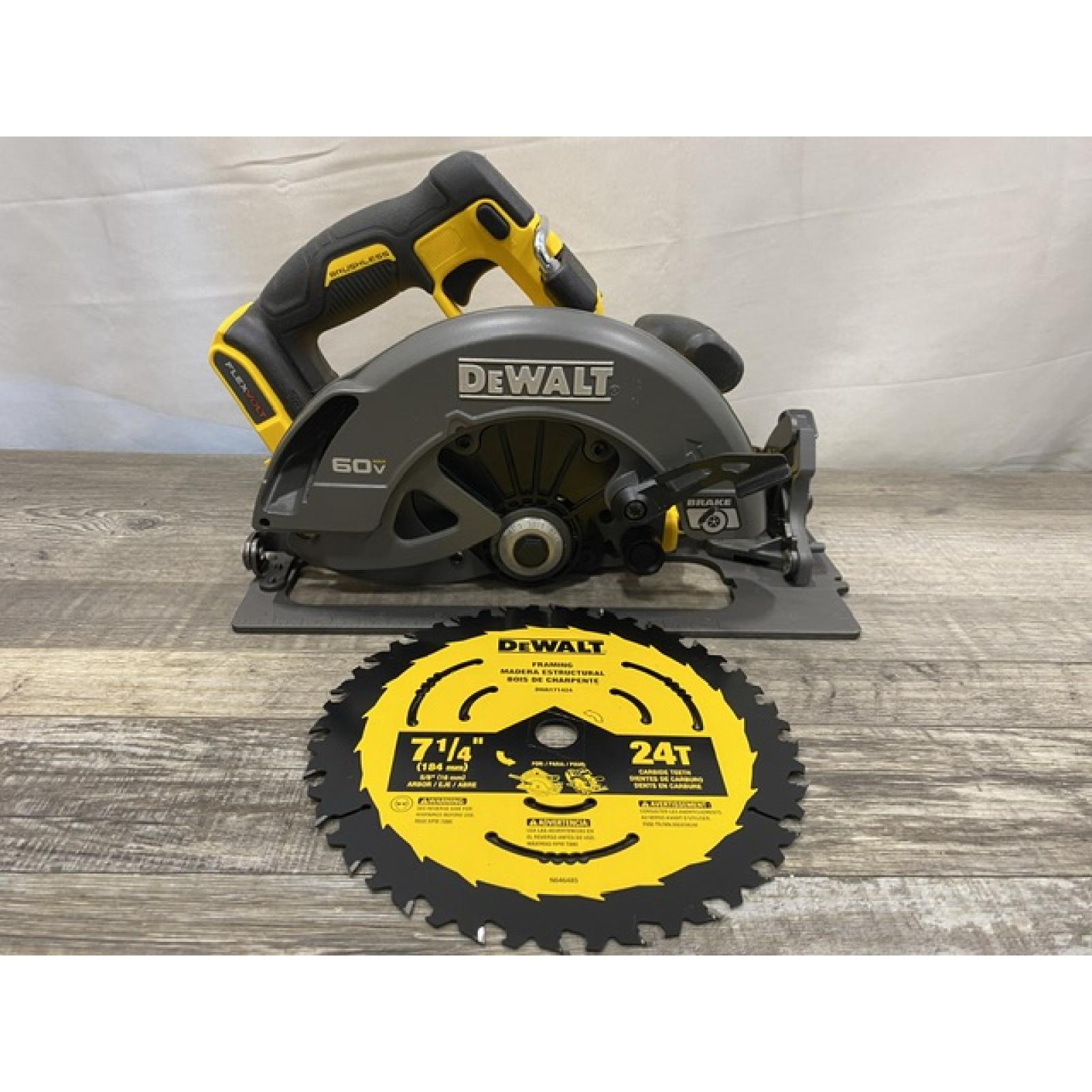 AS-IS DEWALT FLEXVOLT 60V MAX Cordless Brushless 7-1/4 in. Circular Saw with Brake (Tool Only)