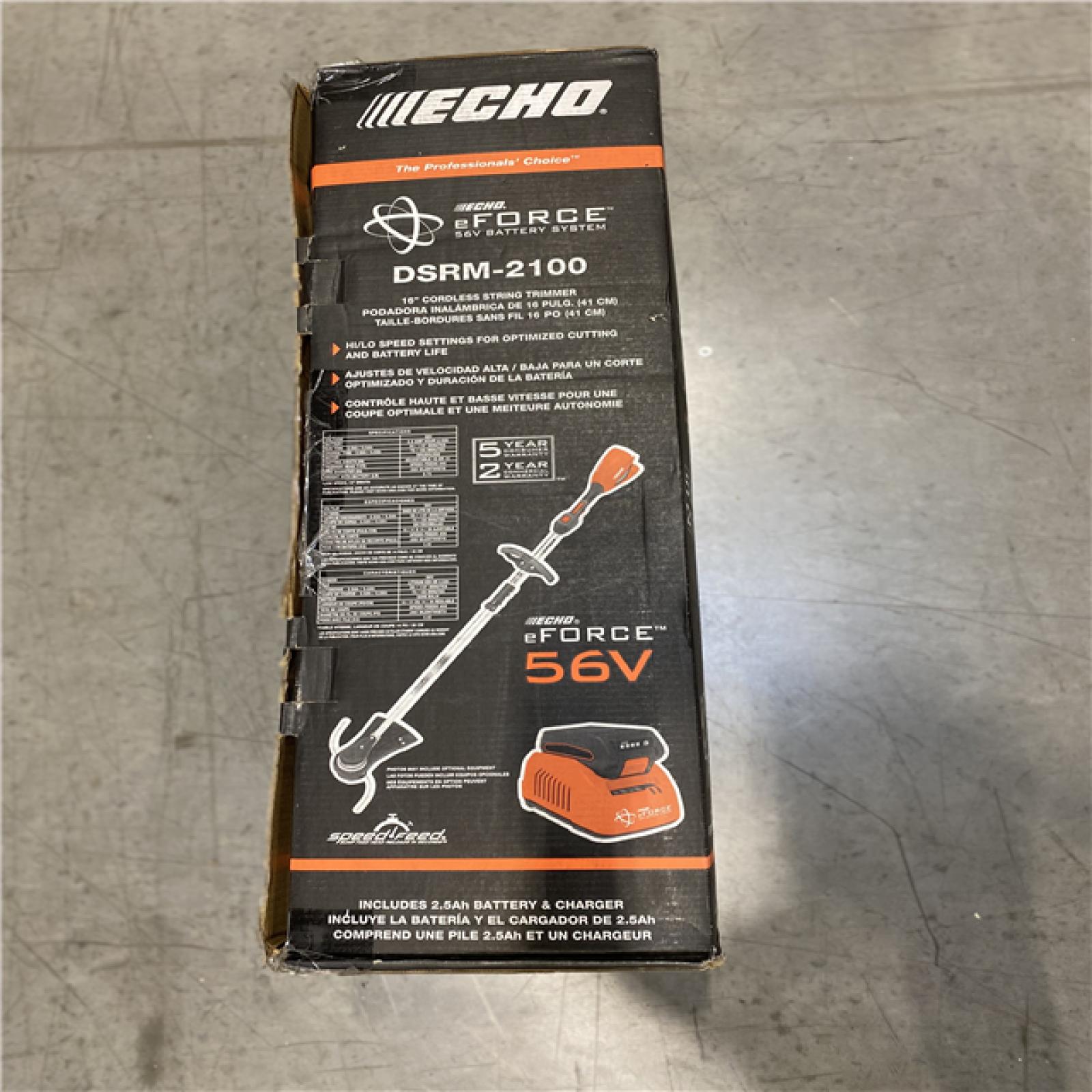 ECHO eFORCE 56V 16 in. Brushless Cordless Battery String Trimmer with 2.5Ah Battery and Charger