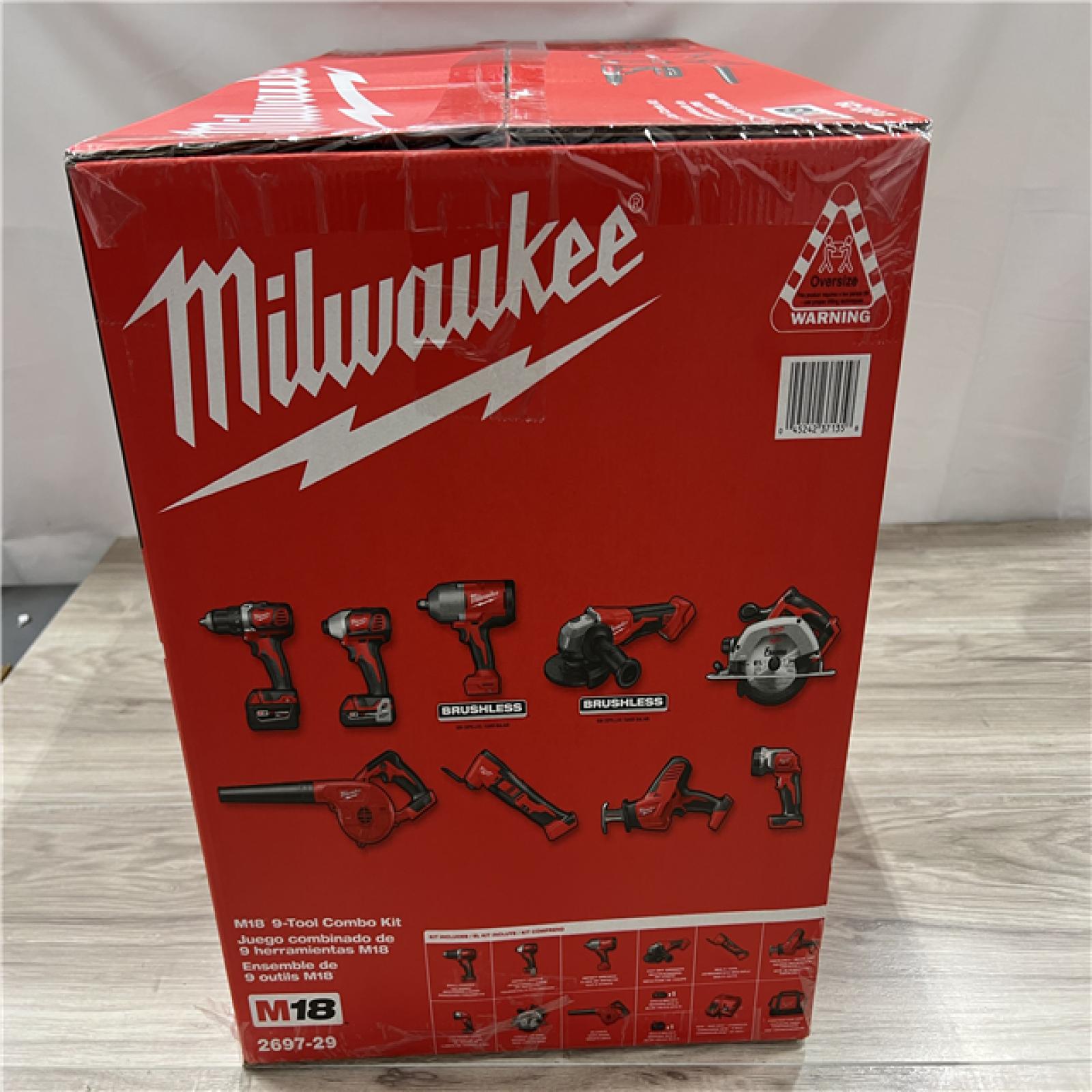 NEW Milwaukee M18 18-Volt Lithium-Ion Cordless Combo Kit 9-Tool with 2-Batteries  Charger and Tool Bag