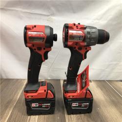 AS-IS Milwaukee FUEL 18V Lithium-Ion Brushless Cordless Hammer Drill and Impact Driver Combo Kit