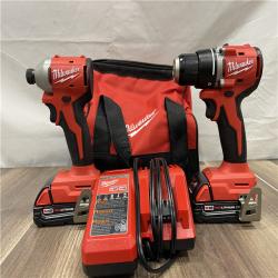 AS-IS Milwaukee M18 18V Lithium-Ion Brushless Cordless Compact Drill/Impact Combo Kit