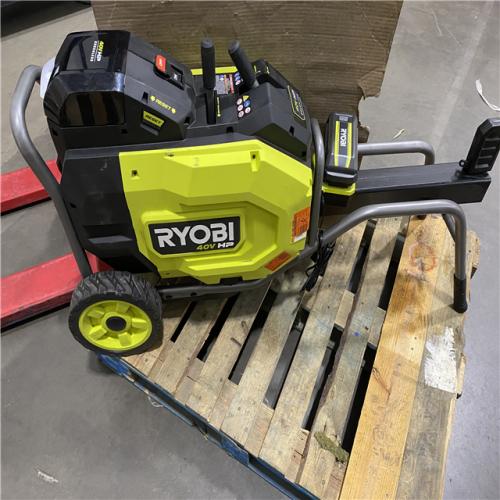 Dallas Location - As-Is RYOBI 40V HP Brushless 12-Ton Kinetic Battery Electric Log Splitter Kit - 4.0Ah Battery and Charger Included
