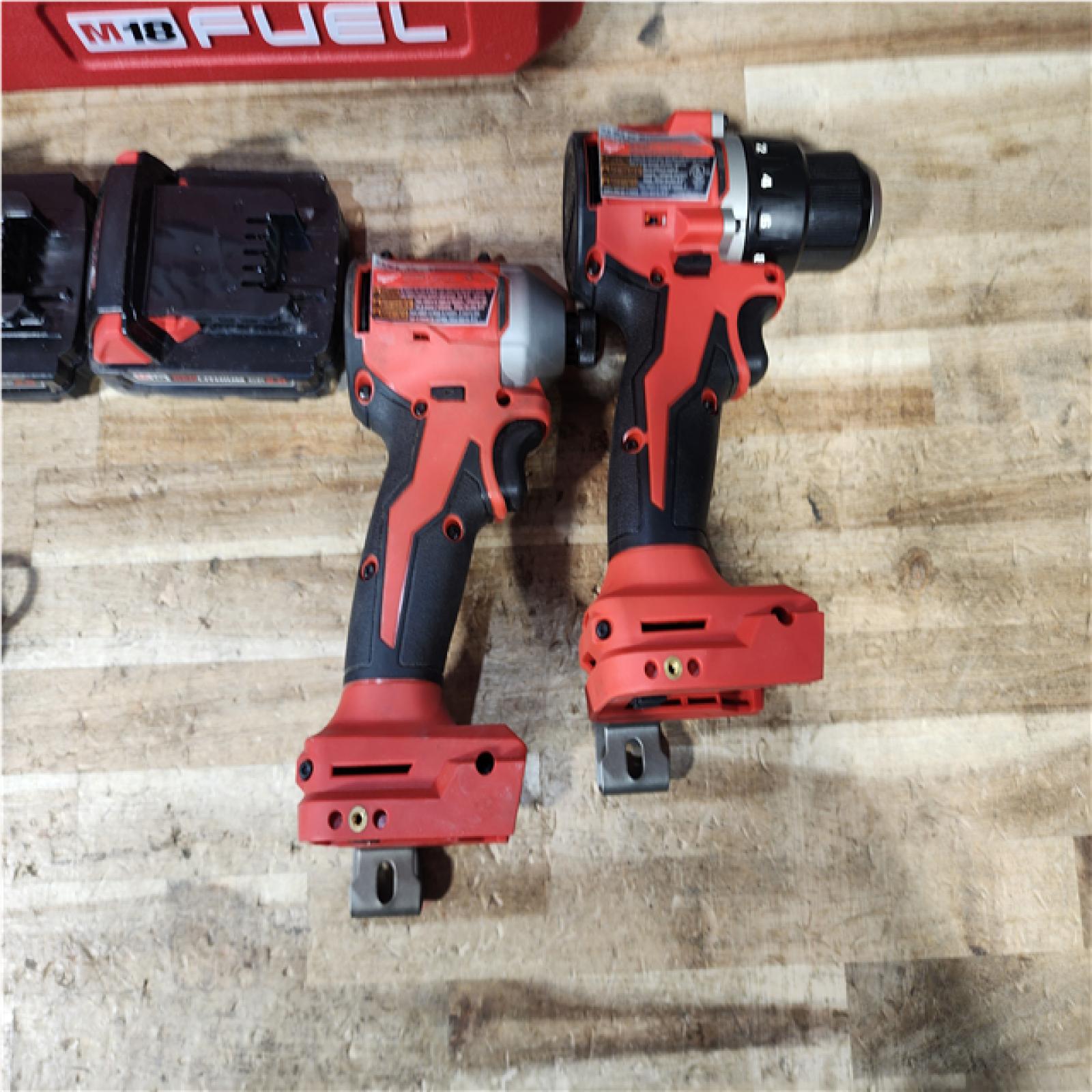HOUSTON LOCATION - AS - IS Milwaukee FUEL 18V Lithium-Ion Brushless Cordless Hammer Drill and Impact Driver Combo Kit