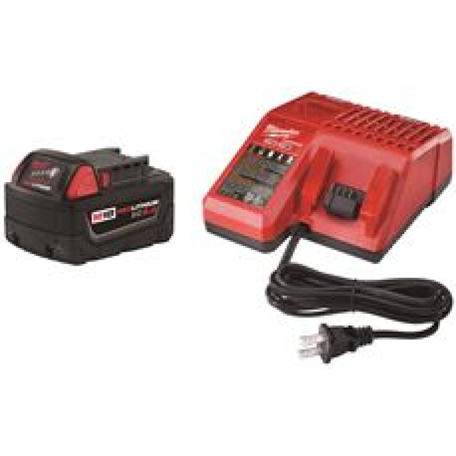 NEW- Milwaukee M18 REDLITHIUM XC 5.0Ah Battery & Charger Starter Kit