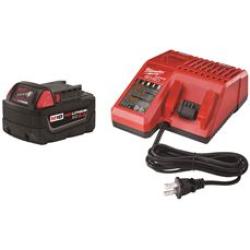NEW- Milwaukee M18 REDLITHIUM XC 5.0Ah Battery & Charger Starter Kit