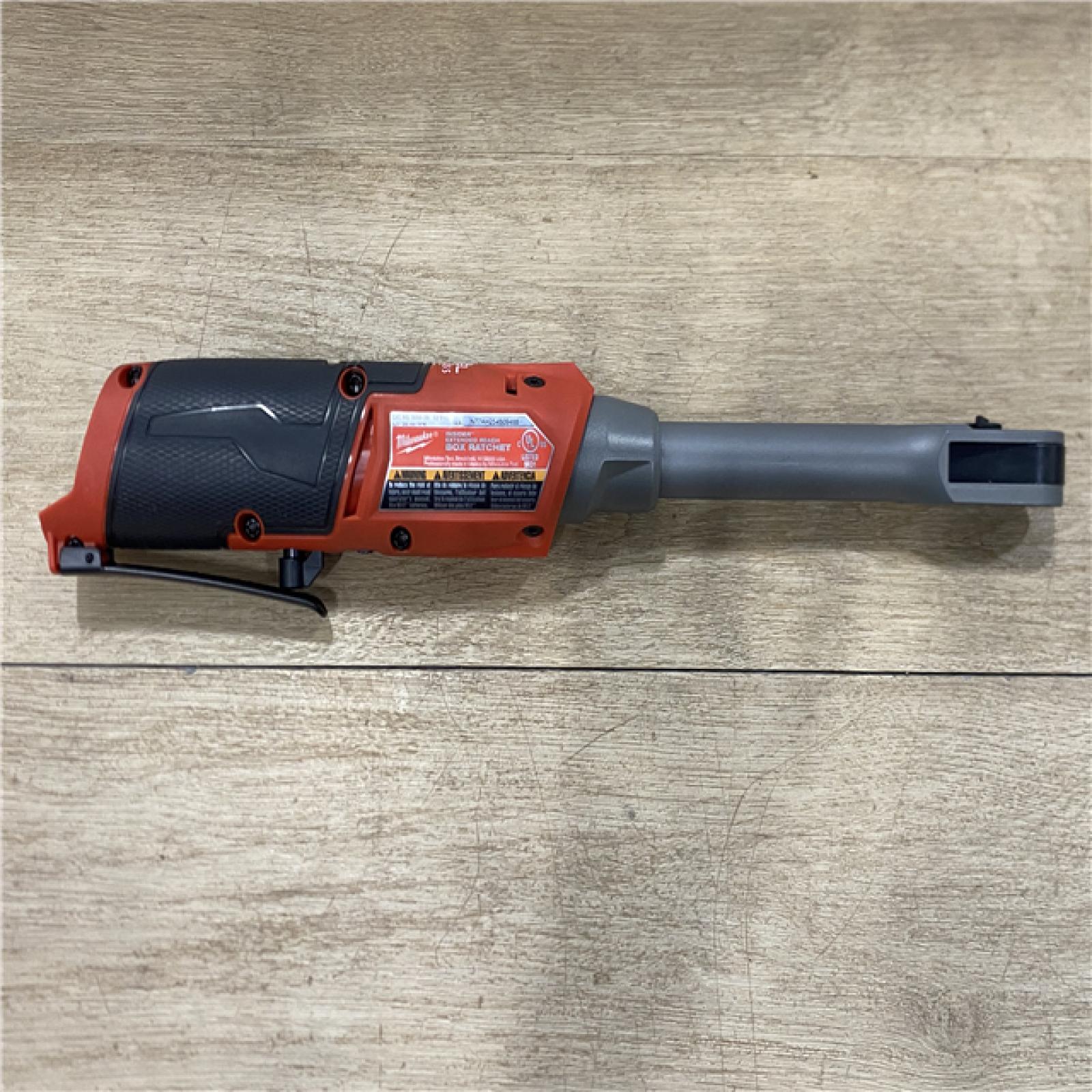 AS-IS Milwaukee FUEL INSIDER 12V Lithium-Ion Brushless Cordless 1/4 in. - 3/8 in. Extended Reach Box Ratchet (Tool-Only)