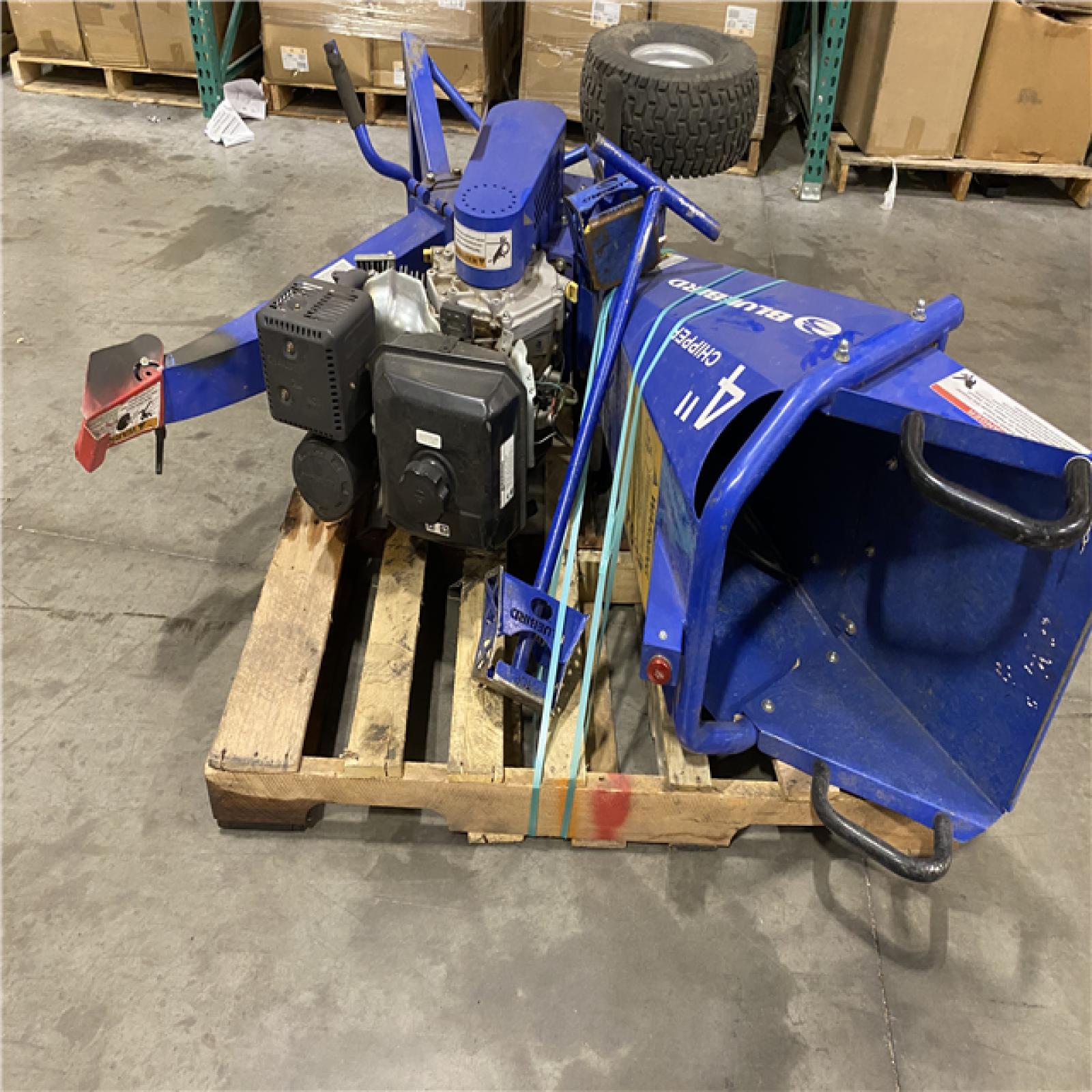 Dallas Location - As-Is Bluebird 4 in. 13 HP Gas Powered Chipper Shredder