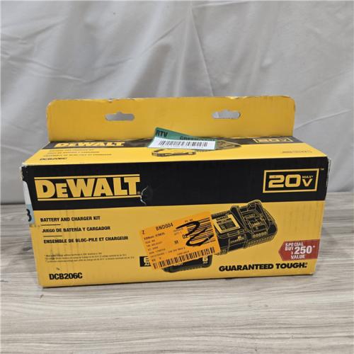 NEW! - Dewalt 20V Lithium-Ion 6.0Ah Battery Pack & Charger Kit
