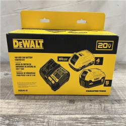 NEW - DEWALT 20V MAX Lithium-Ion Starter Kit with 4.0 Ah and 5.0 Ah Batteries and Charger
