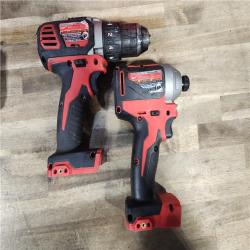 HOUSTON LOCATION - AS-IS M18 18V Lithium-Ion Brushless Cordless Compact Drill/Impact Combo Kit (2-Tool) W/(2) 2.0 Ah Batteries, Charger & Bag