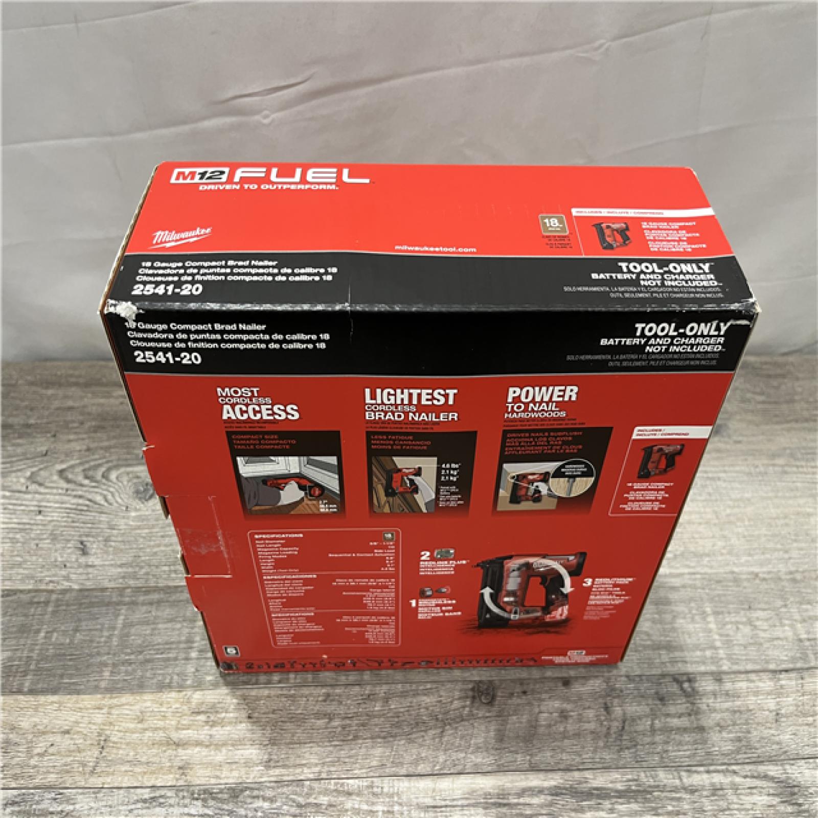 NEW - Milwaukee FUEL 12-Volt Lithium-Ion Brushless Cordless 18-Gauge 1-1/2 in. Compact Brad Nailer (Tool Only)