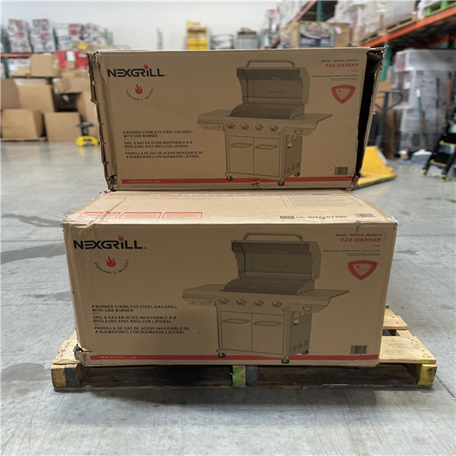 DALLAS LOCATION- 4 Burner Stainless Steel Propane Gas Grill PALLET (3 UNITS)