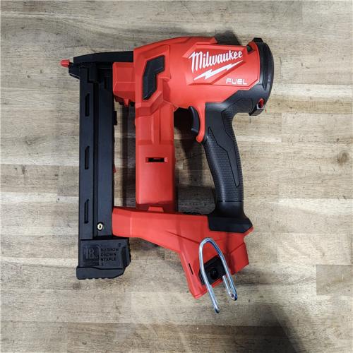 HOUSTON LOCATION - AS-IS MILWAUKEE FUEL 18-Volt Lithium-Ion Brushless Cordless 18-Gauge 1/4 in. Narrow Crown Stapler (Tool-Only)