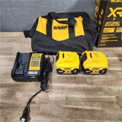 HOUSTON LOCATION - AS-IS DEWALT 20V MAX XR Hammer Drill and ATOMIC Impact Driver 2 Tool Cordless Combo Kit with (2) 4.0Ah Batteries, Charger, and Bag