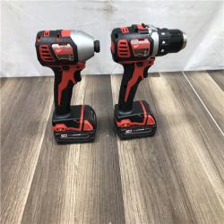 AS-IS Milwaukee M18 18V Lithium-Ion Cordless Drill Driver/Impact Driver Combo Kit