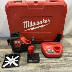 AS-IS Milwaukee 12-Volt Lithium-Ion Cordless Green 250 ft. 3-Plane Laser Level Kit