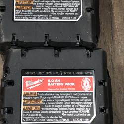 AS-IS Milwaukee 18-Volt Lithium-Ion XC Starter Kit with (2) 5.0Ah Batteries and Charger
