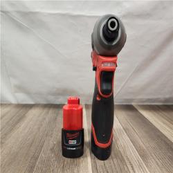 AS-IS- Milwaukee M12 FUEL SURGE 12V Lithium-Ion Brushless Cordless 1/4 in. Hex Impact Driver Compact Kit W/Two 2.0Ah Batteries  Bag