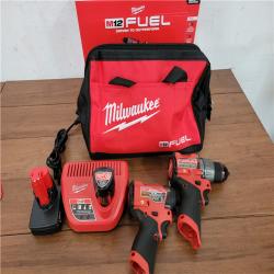 California NEW Milwaukee M12 Fuel 2-Tool Combo Kit  Includes (2) Batteries  Charger & Bag