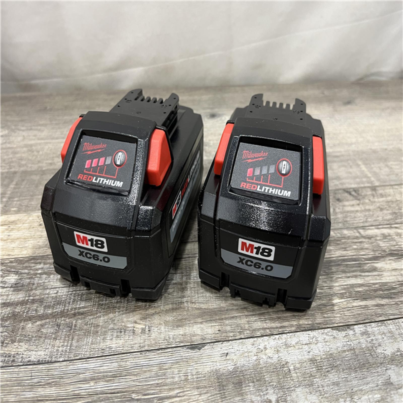 AS-IS Milwaukee 18-Volt Lithium-Ion High Output 6.0Ah Battery Pack (2-Pack)