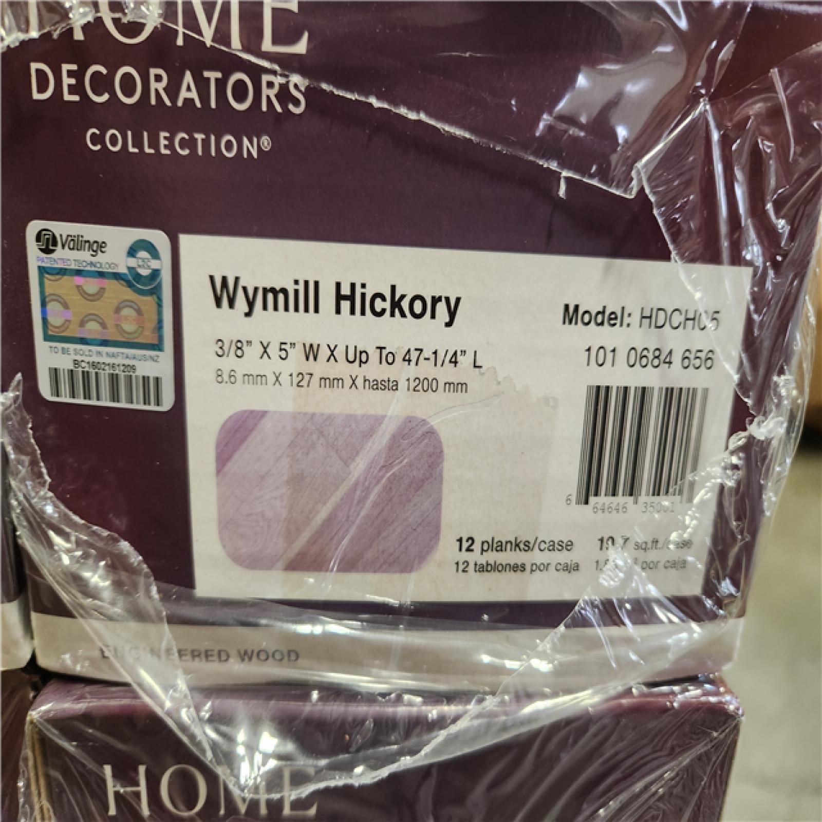 Phoenix NEW Home Decorators Collection Wymill Hickory 3/8 in. T x 5 in. W Click-Lock Wire Brushed Engineered Hardwood Flooring (492 sq. ft./25 case)
