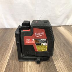 AS-IS Milwaukee Green 100 ft. Cross Line and Plumb Points Rechargeable Laser Level (Tool Only)