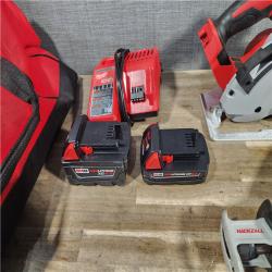 HOUSTON LOCATION - AS-IS MILWAUKEE 4 TOOL COMBO KIT W/ (2) BATTERY & CHARGER