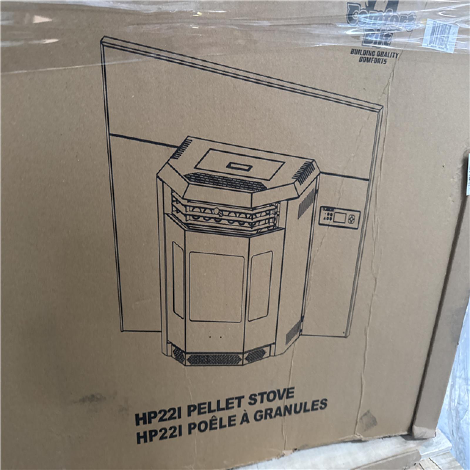 CALIFORNIA AS-IS COMFORT BILT HP22I PELLET STOVE