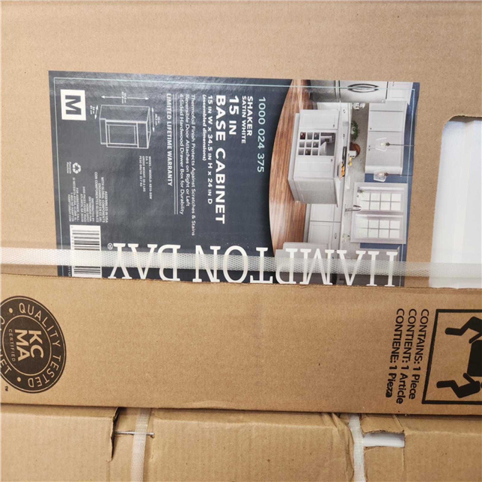 Phoenix NEW Hampton Bay Shaker Assembled Cabinet in Satin White Pallet (4-Cabinets)