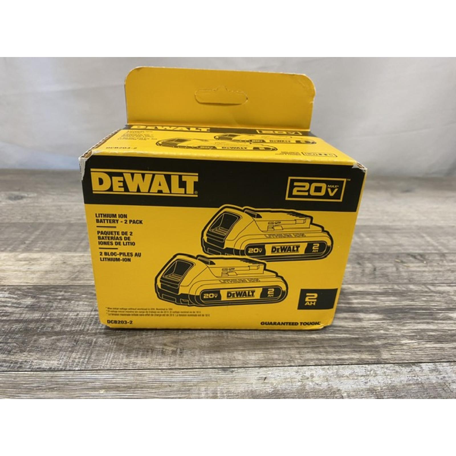 NEW - DEWALT 20V MAX Lithium-Ion 2. 0Ah Battery (2-Pack)