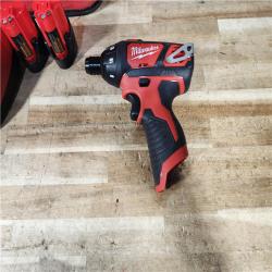 HOUSTON LOCATION - AS - IS Milwaukee 12V Lithium-Ion Cordless 1/4 in. Hex Screwdriver Kit