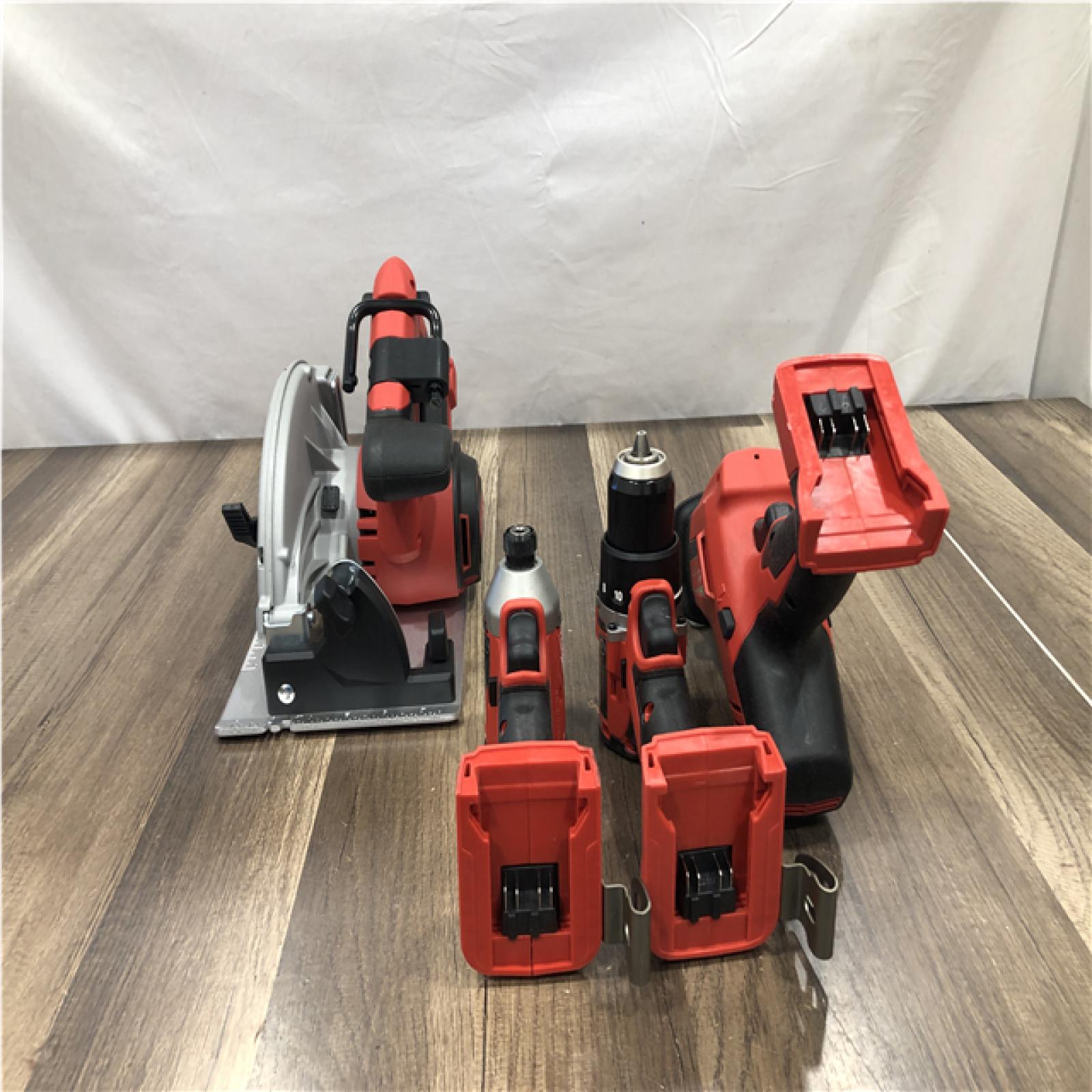 AS-IS Milwaukee 18-Volt Lithium-Ion Brushless Cordless (4-Tool) Combo Kit