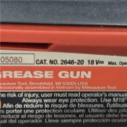 AS-IS Milwaukee M18 18V Cordless Grease Gun 2-Speed (Tool-Only)