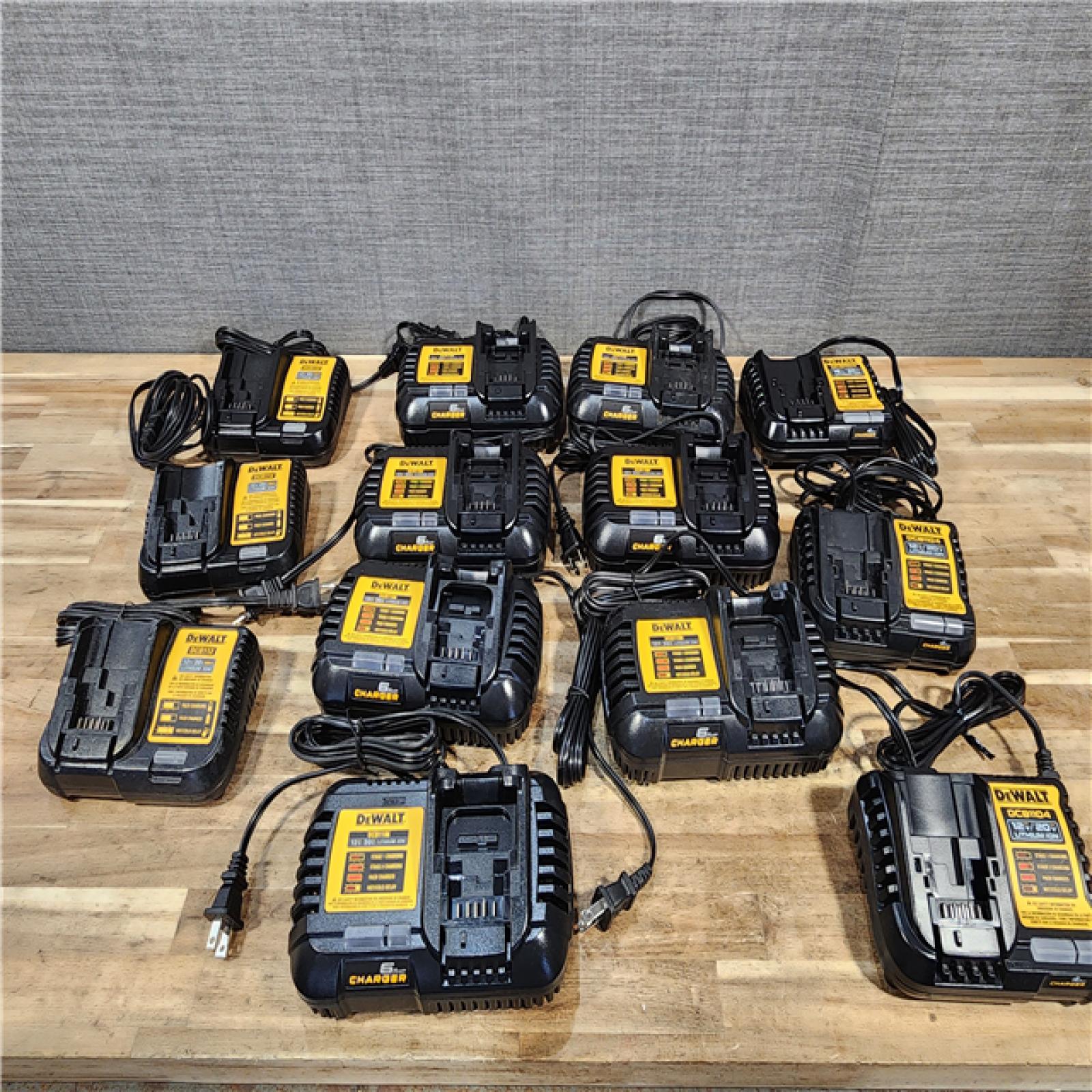HOUSTON LOCATION - AS - IS DEWALT BATTERY CHARGER PACK QTY - 13