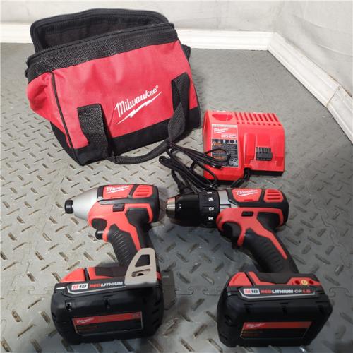 HOUSTON Location-AS-IS-Milwaukee 2-Tool M12 12V Lithium-Ion Drill/Driver & Impact Driver Cordless Tool Combo Kit APPEARS IN NEW! Condition