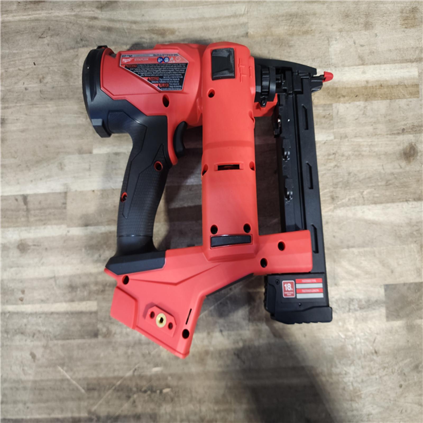 HOUSTON LOCATION - AS-IS (APPEARS LIKE NEW) MILWAUKEE FUEL 18-Volt Lithium-Ion Brushless Cordless 18-Gauge 1/4 in. Narrow Crown Stapler (Tool-Only)
