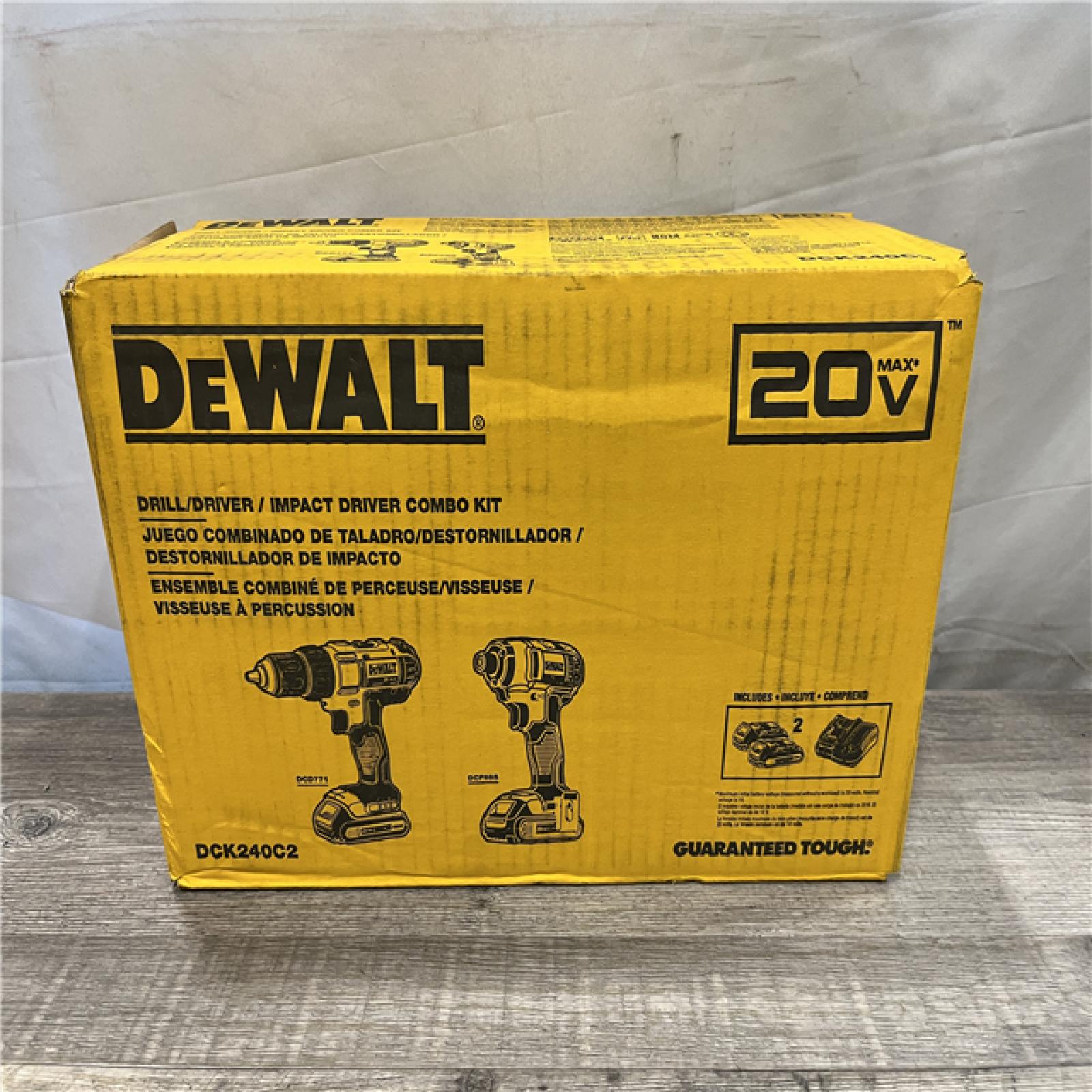 NEW - DEWALT 20V MAX Cordless Drill/Impact 2 Tool Combo Kit