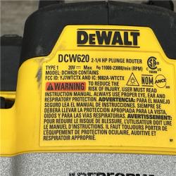AS-IS DEWALT 20V MAX XR 2-1/4 Peak HP Brushless Cordless Plunge Router (Tool Only)
